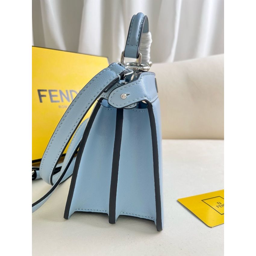 F**di Peekaboo ISeeU Petite Bag -Light blue