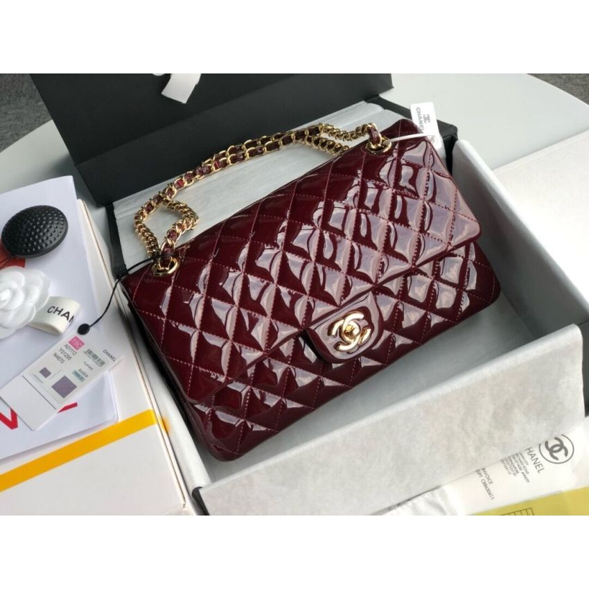 Medium Ch**el Classic Handbag in Shiny leather