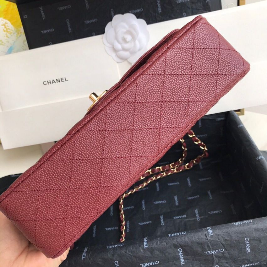 Medium Ch**el Classic Handbag in Grained Leather