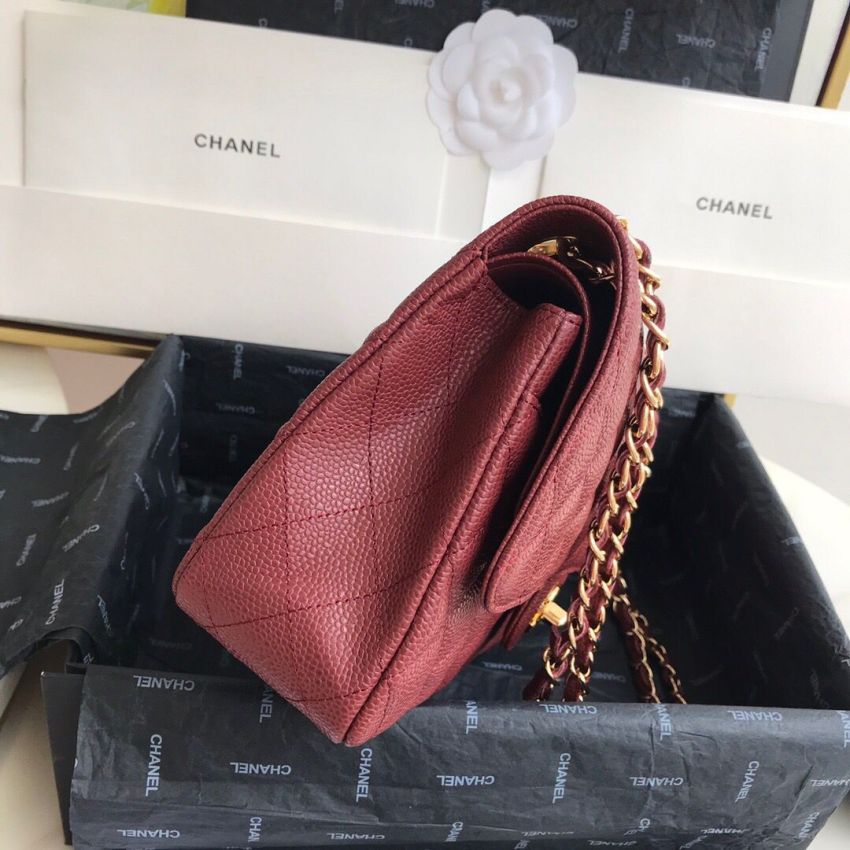 Medium Ch**el Classic Handbag in Grained Leather