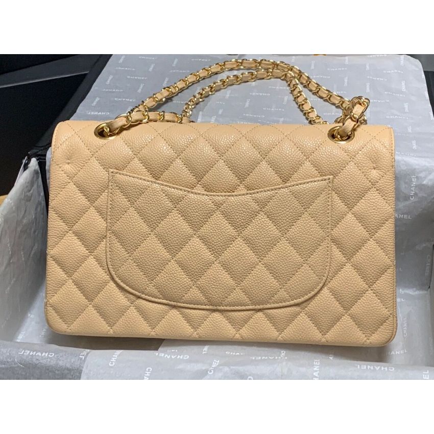 Medium Ch**el Classic Handbag in Grained Leather