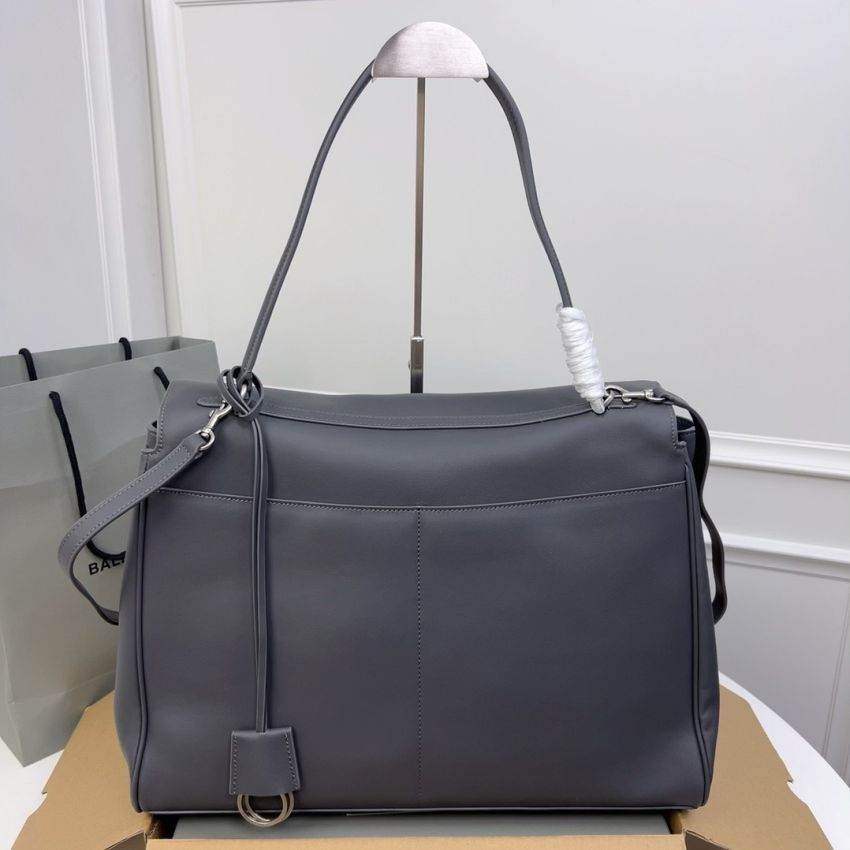 Ba1en*iaga Rodeo Large Handbag- Grey