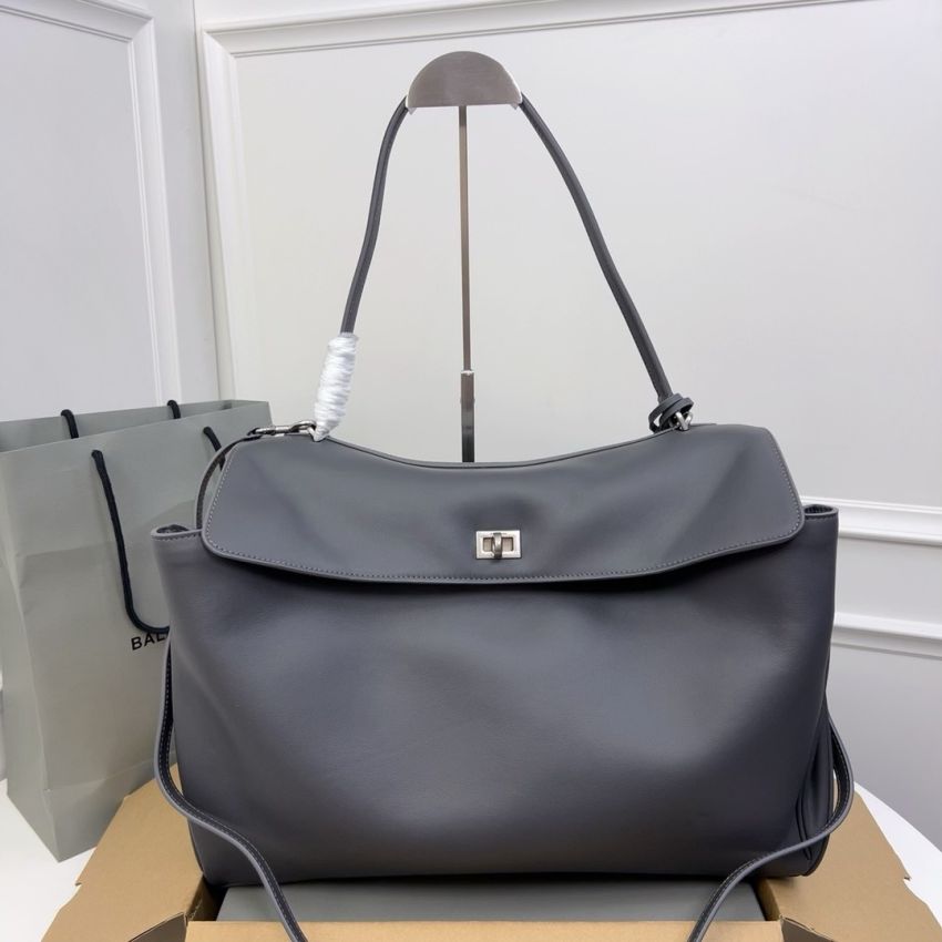 Ba1en*iaga Rodeo Large Handbag- Grey