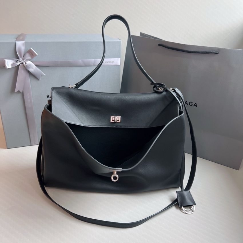 Ba1en*iaga Rodeo Large Handbag- Black