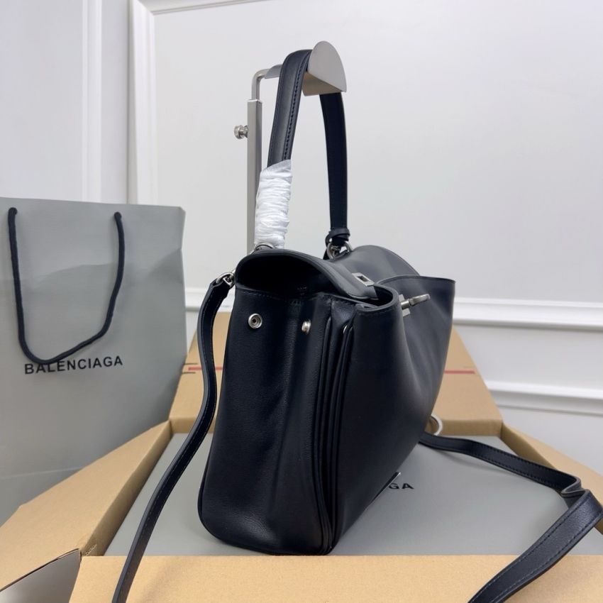 Ba1en*iaga Rodeo Small  Handbag- Black