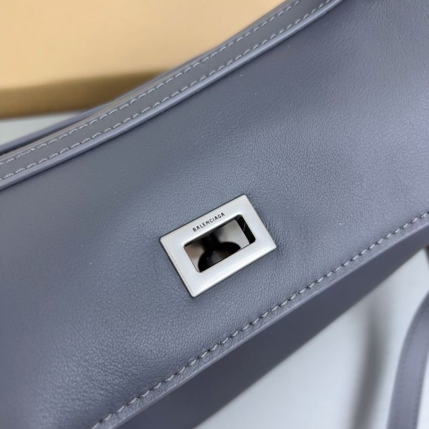 Ba1en*iaga Rodeo Small  Handbag- Grey