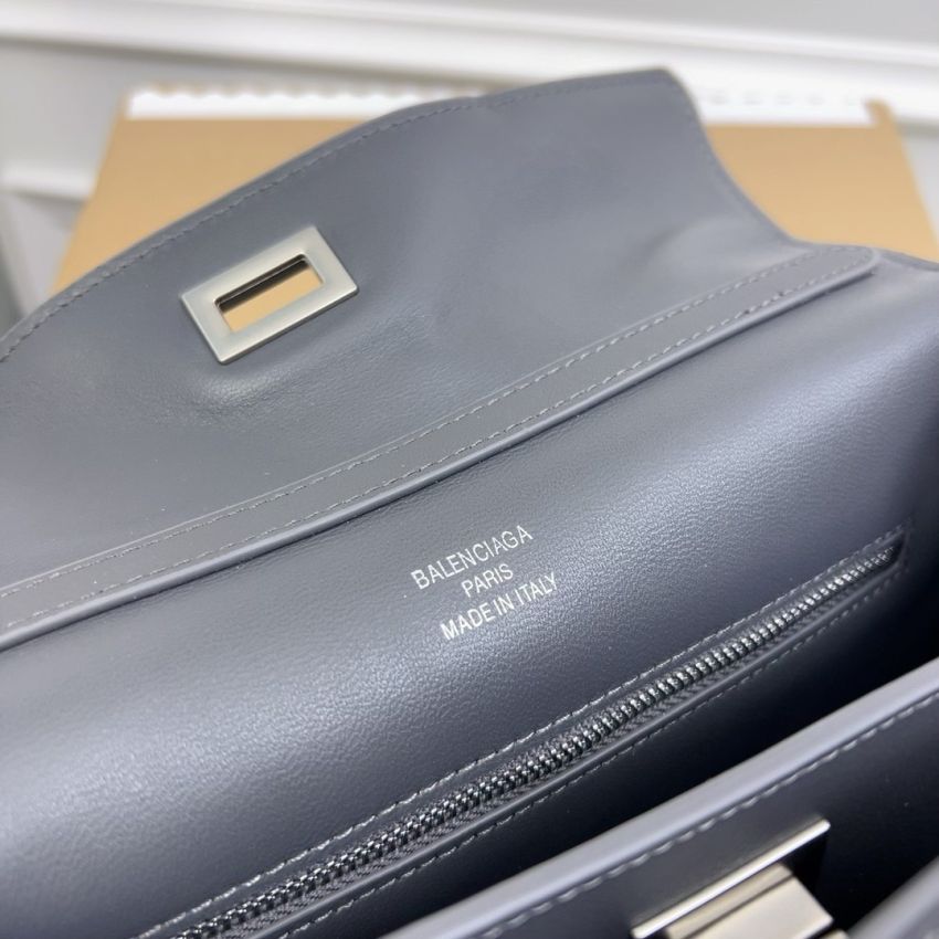 Ba1en*iaga Rodeo Small  Handbag- Grey