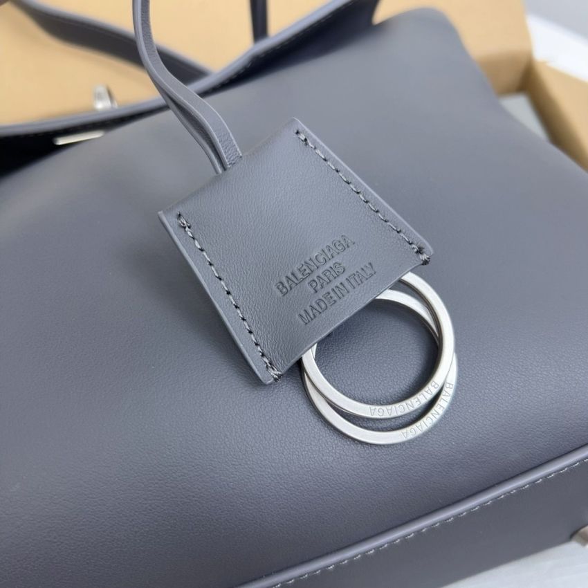 Ba1en*iaga Rodeo Small  Handbag- Grey