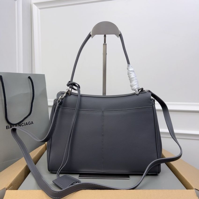 Ba1en*iaga Rodeo Small  Handbag- Grey