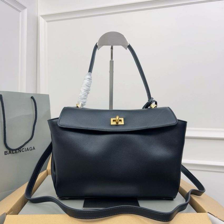 Ba1en*iaga Rodeo Small  Handbag- Black