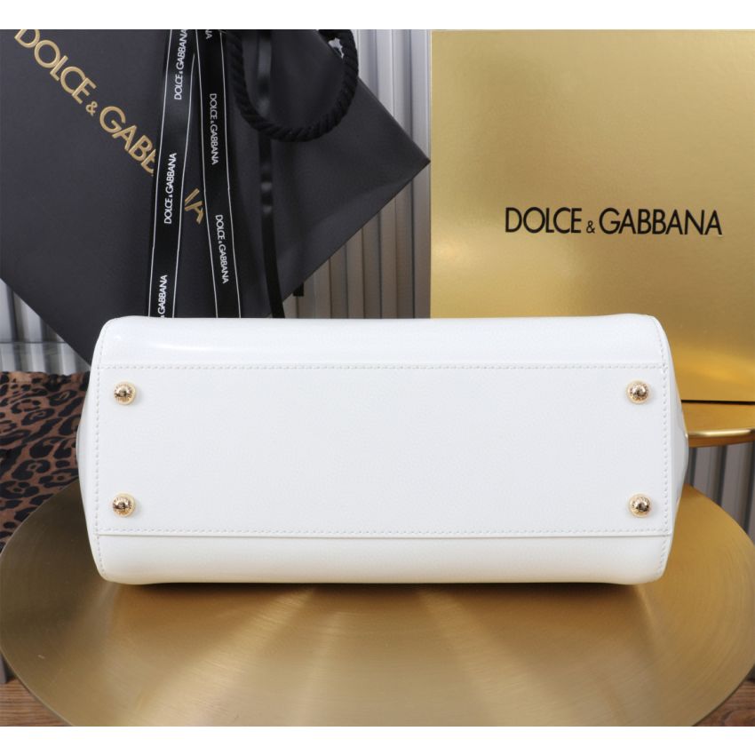 d01ce Gab*a*a large sicily handbag in polished calfskin-white