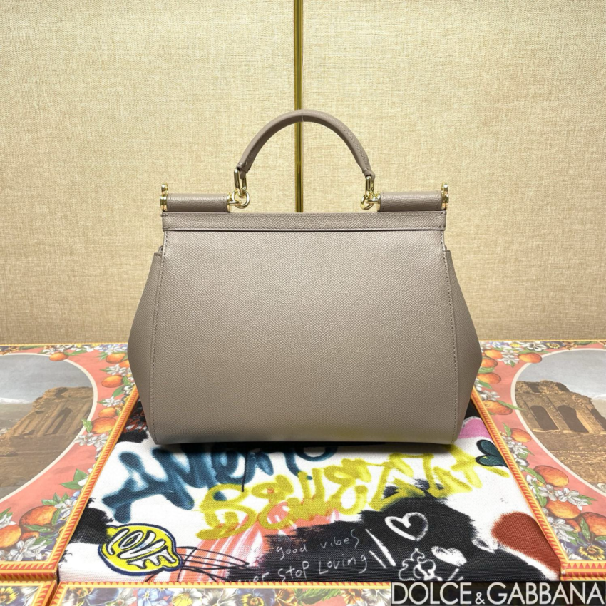 d01ce Gab*a*a large sicily handbag in dauphine leather-grey