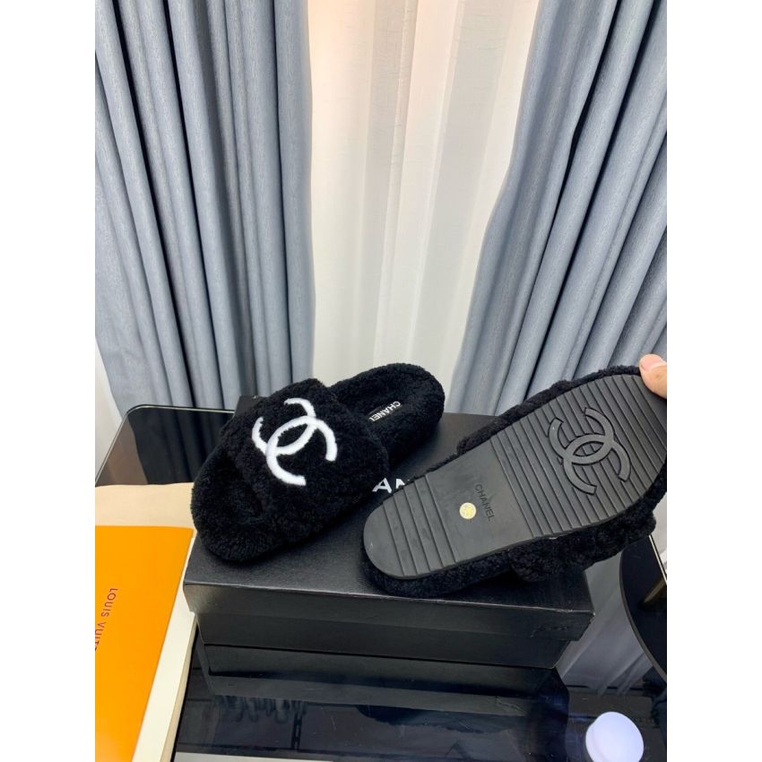 Ch**el Shearling mules