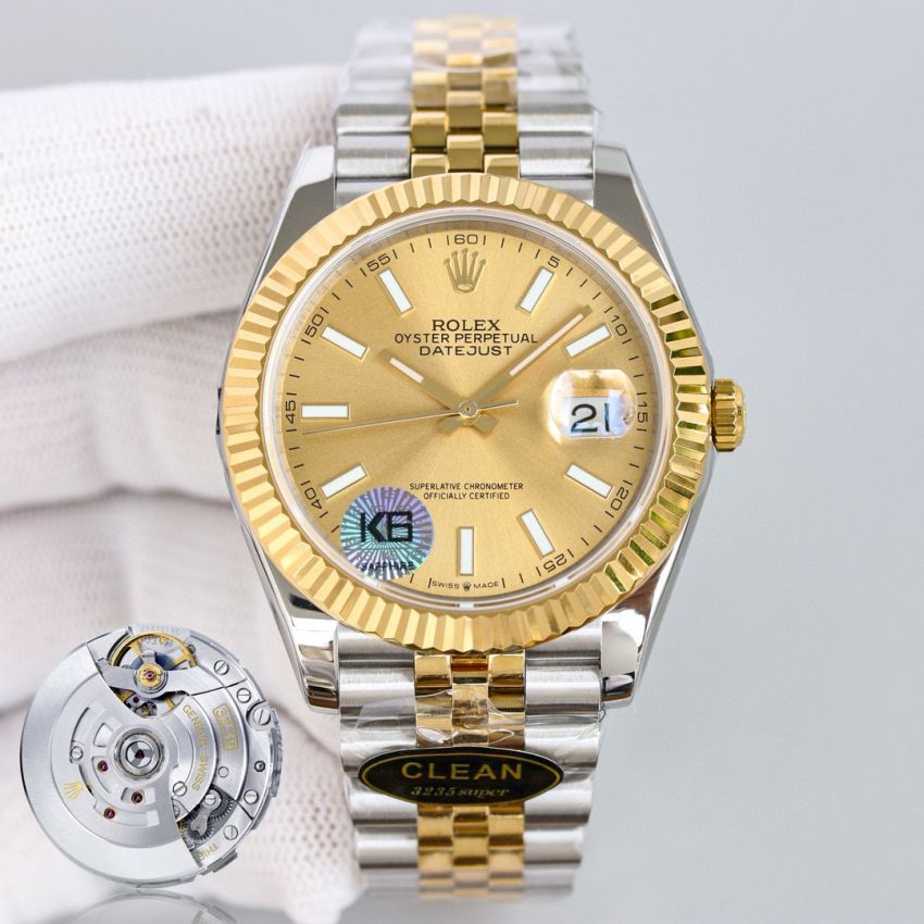 R01ex Datejust 31mm ,36mm, 41mm, Oystersteel + 18 Yellow gold