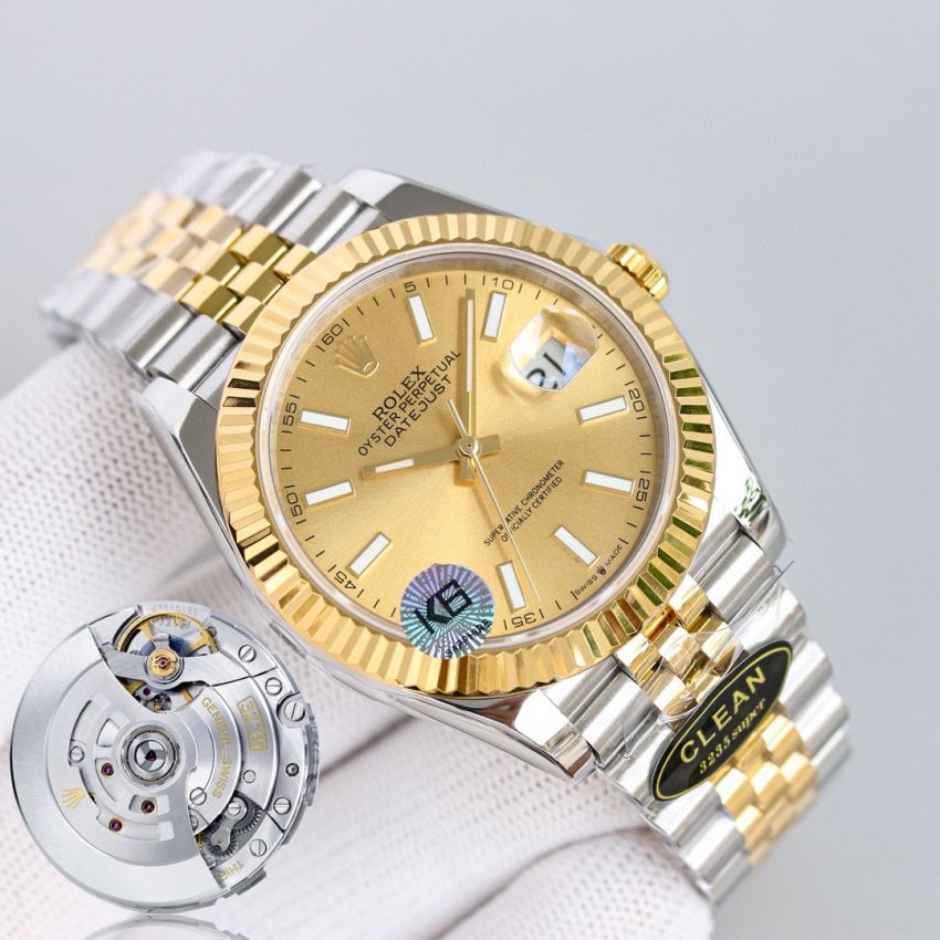 R01ex Datejust 31mm ,36mm, 41mm, Oystersteel + 18 Yellow gold