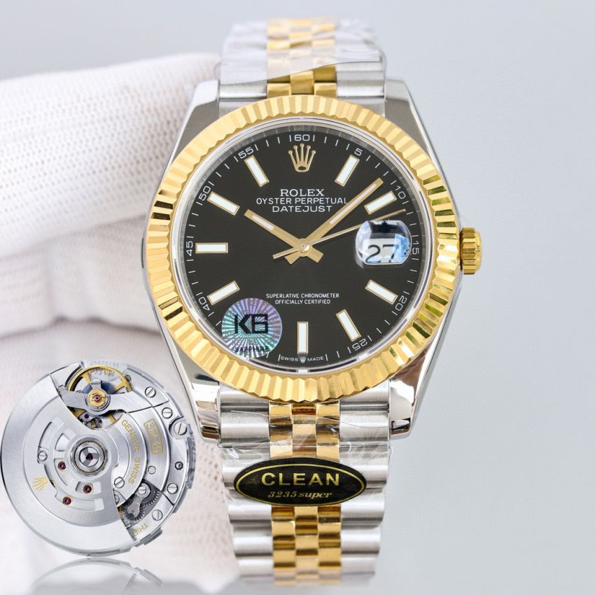 R01ex Datejust 31mm ,36mm, 41mm, Oystersteel + 18 Yellow gold