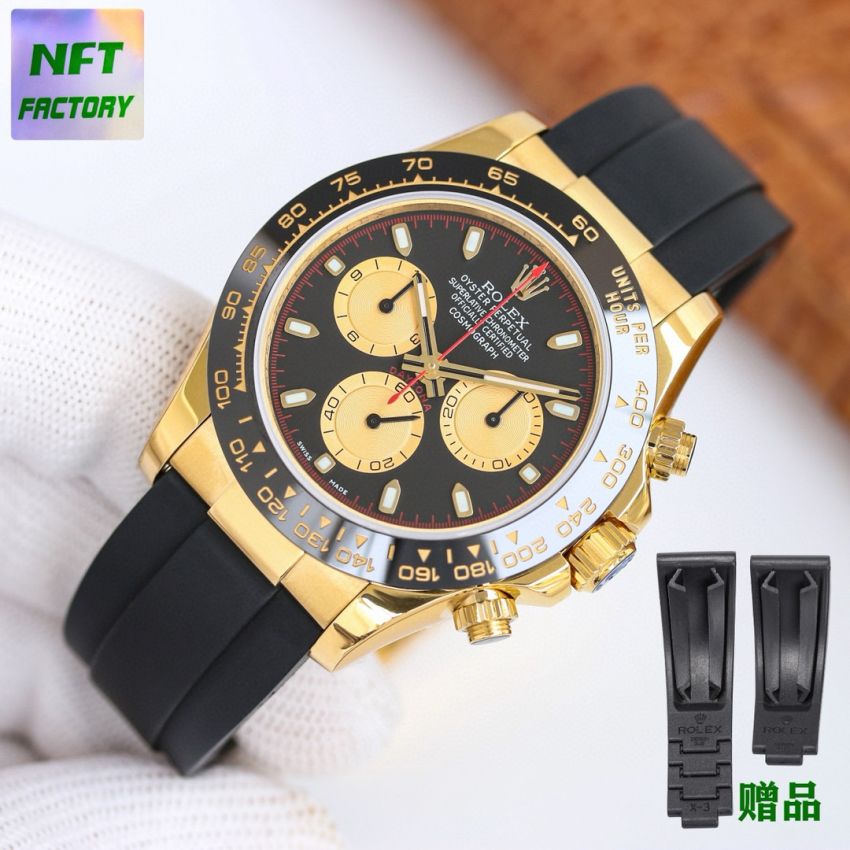 R01ex Cosmograph Daytona  Oyster, 40 mm, Rubber + 18K yellow gold