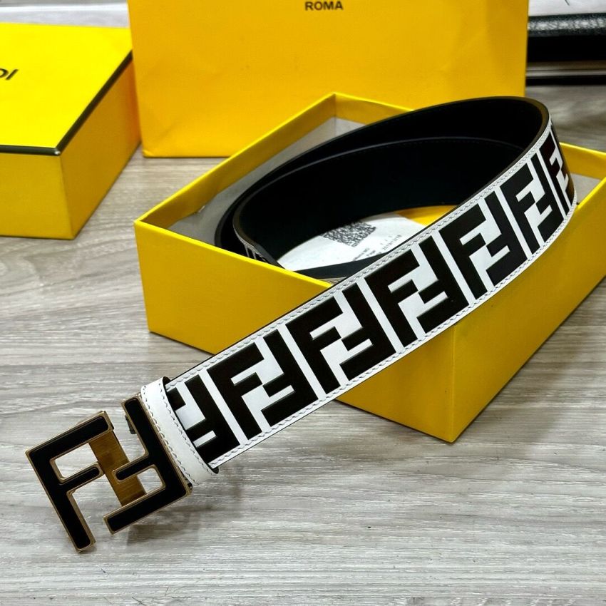 F**di FF Leather Belt 3.8cm