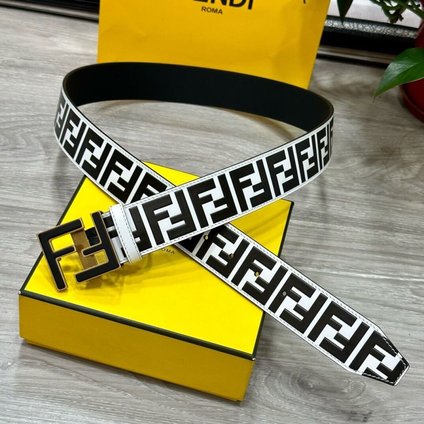 F**di FF Leather Belt 3.8cm