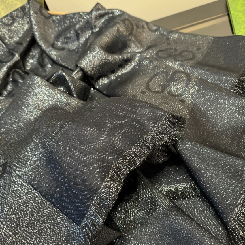 Gvc*1 GG jacquard silk wool shawl