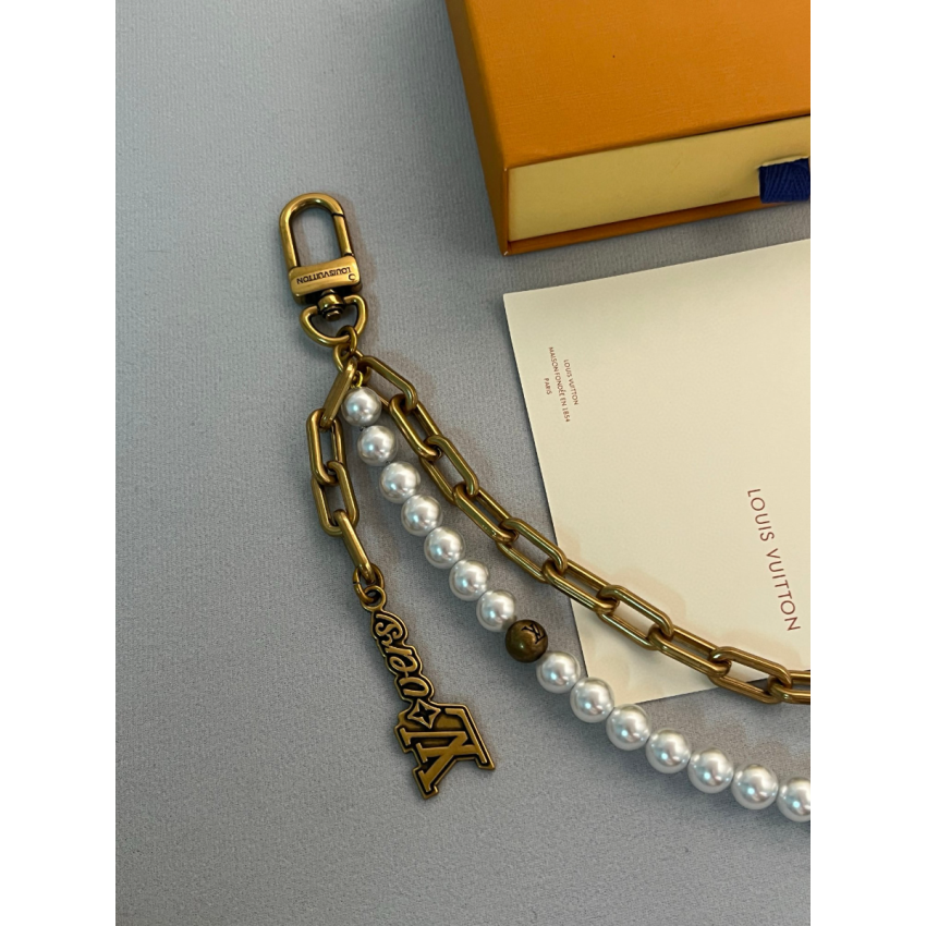 LV Chain Belt Pearls Bag Charm