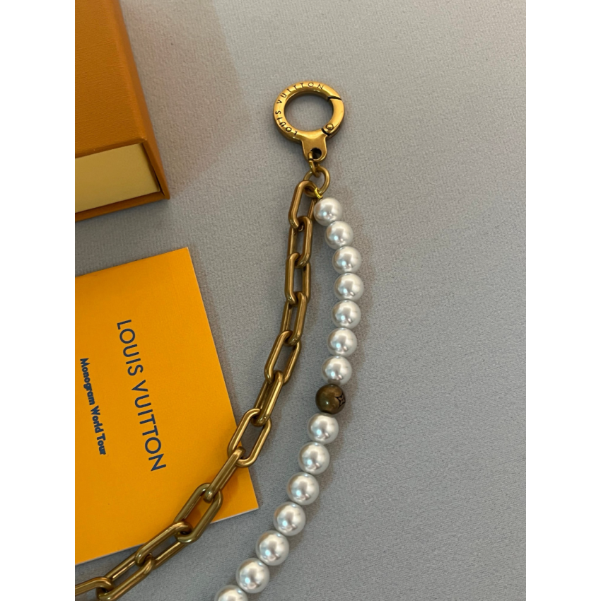 LV Chain Belt Pearls Bag Charm