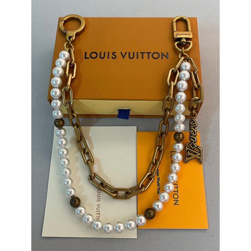 LV Chain Belt Pearls Bag Charm