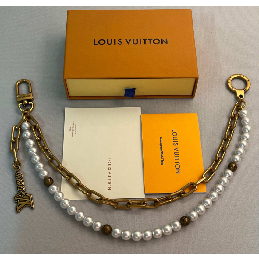 LV Chain Belt Pearls Bag Charm
