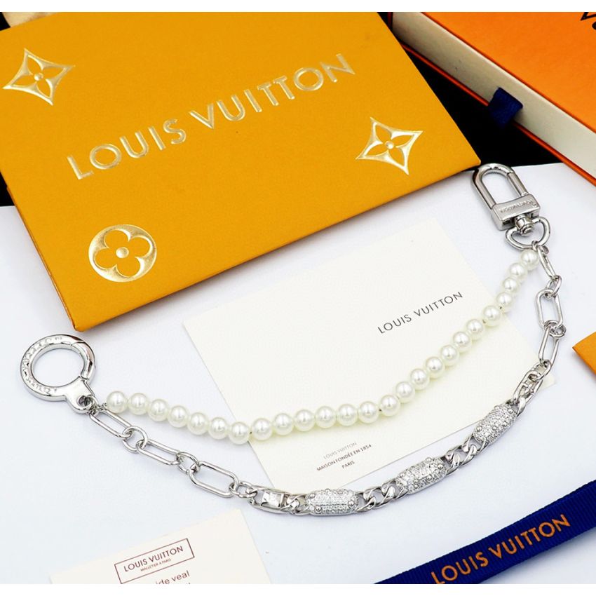 LV Chain Belt Pearls Bag Charm