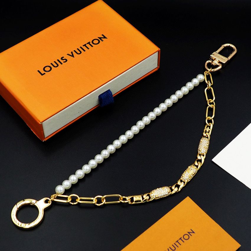 LV Chain Belt Pearls Bag Charm