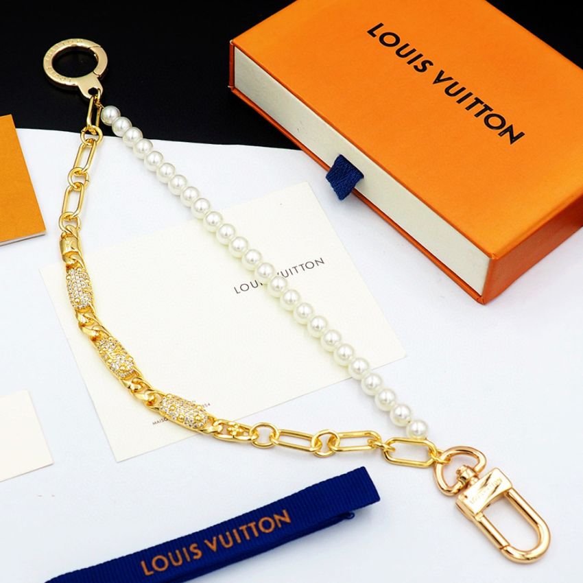 LV Chain Belt Pearls Bag Charm