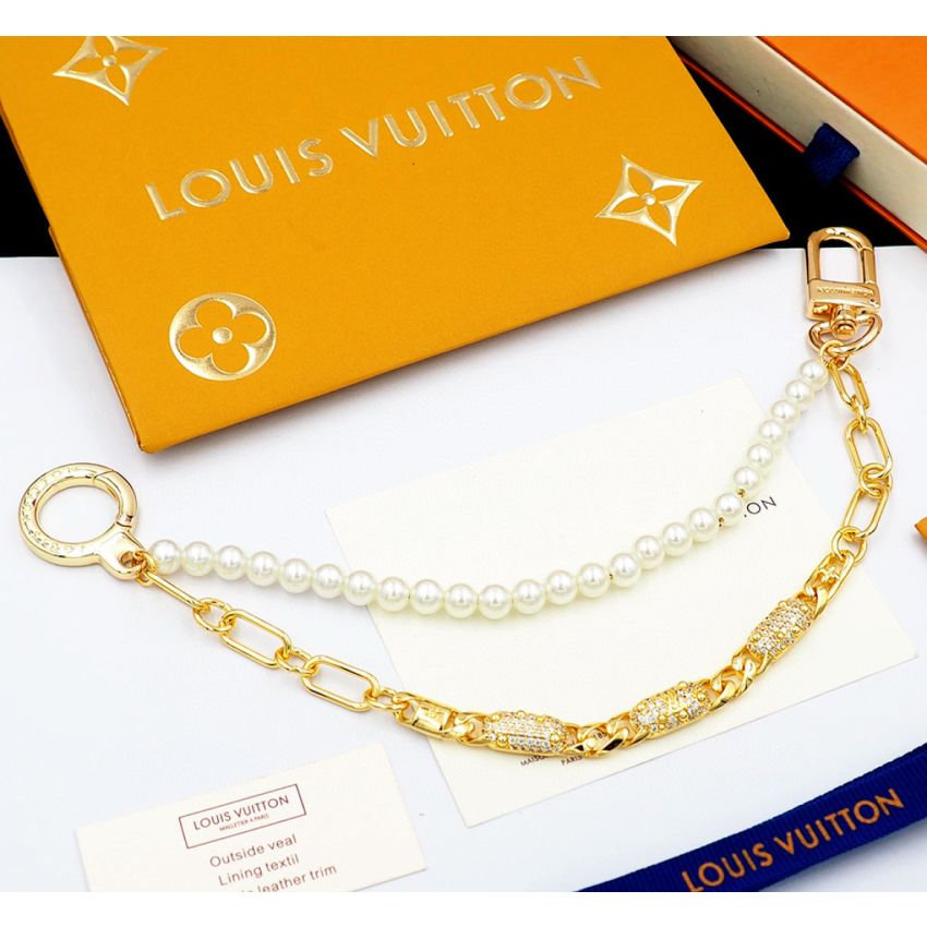 LV Chain Belt Pearls Bag Charm