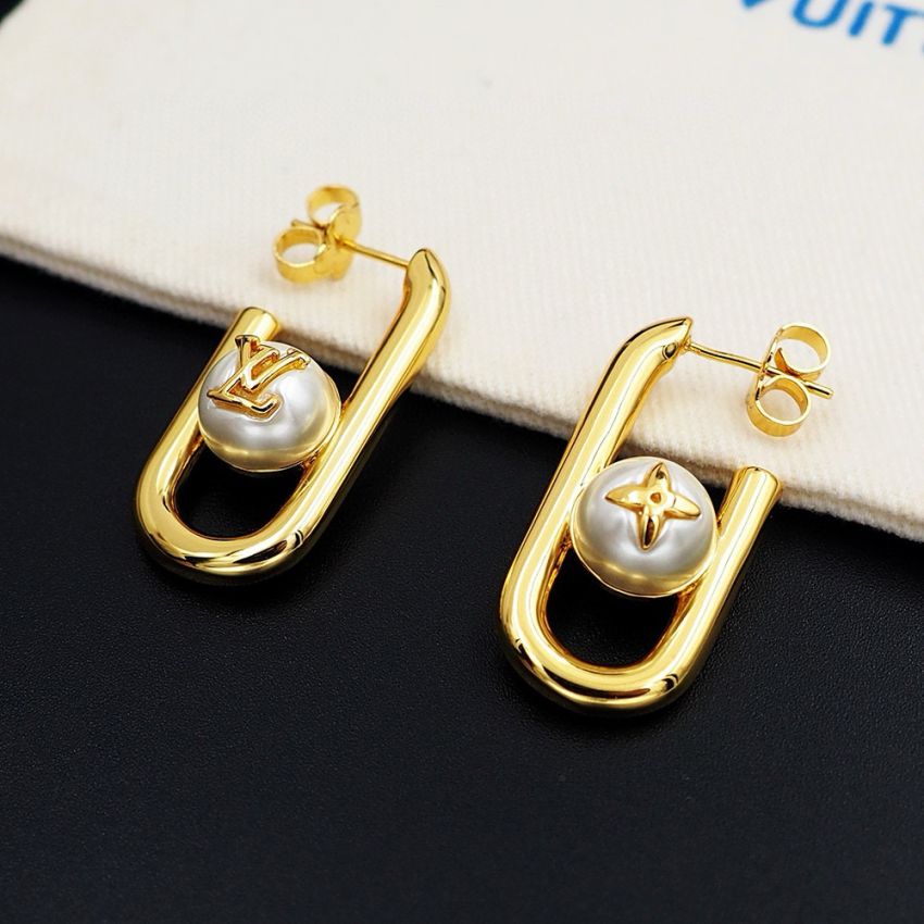 My LV Chain Pearls Earrings