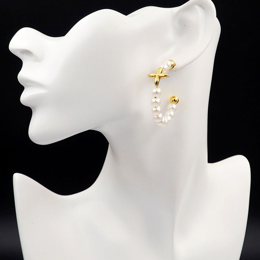 My LV pearl earrings