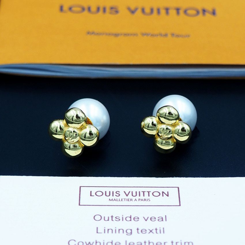 My LV pearl earrings