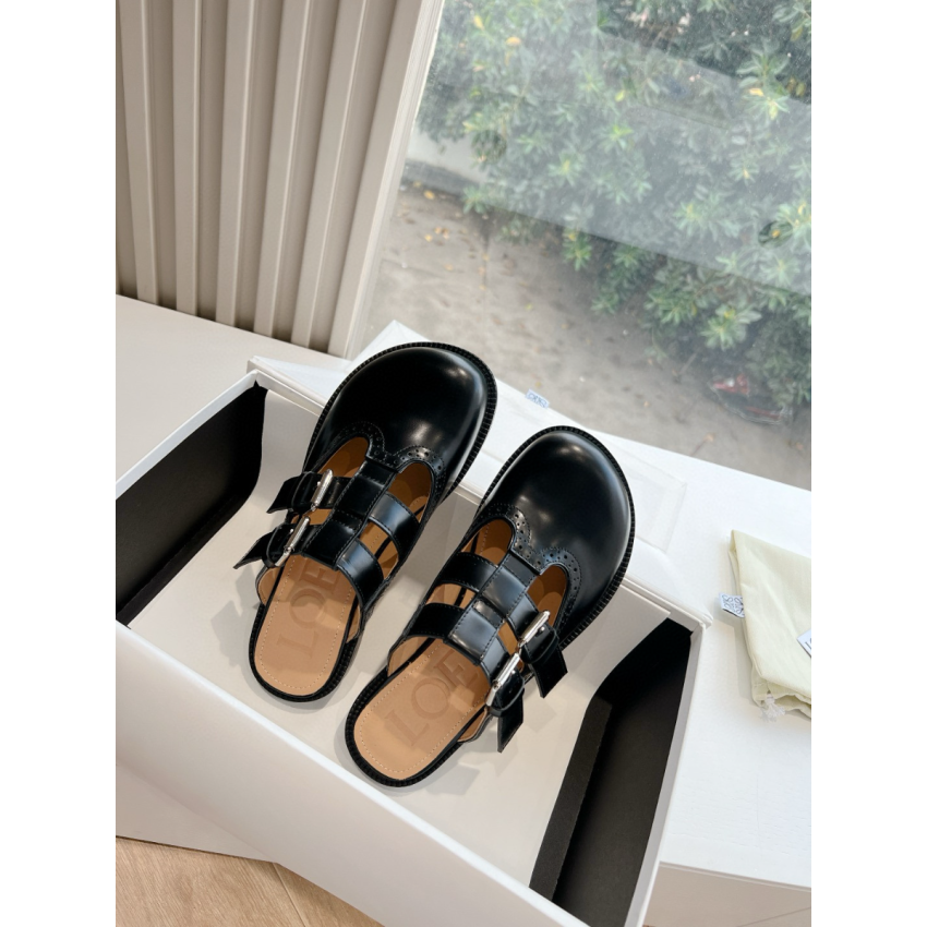 L0ew* Leather Mules, Size 35-40