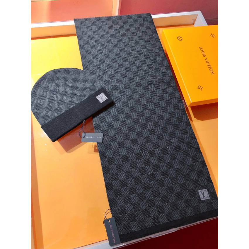 LV cashmere Scarf & Beanie