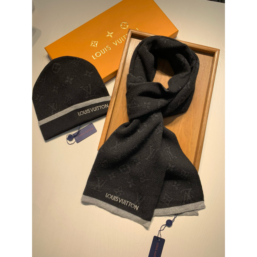 LV cashmere Scarf & Beanie