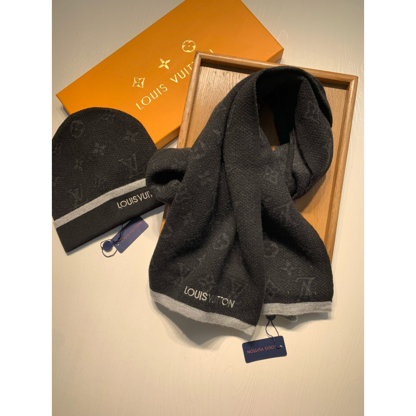 LV cashmere Scarf & Beanie