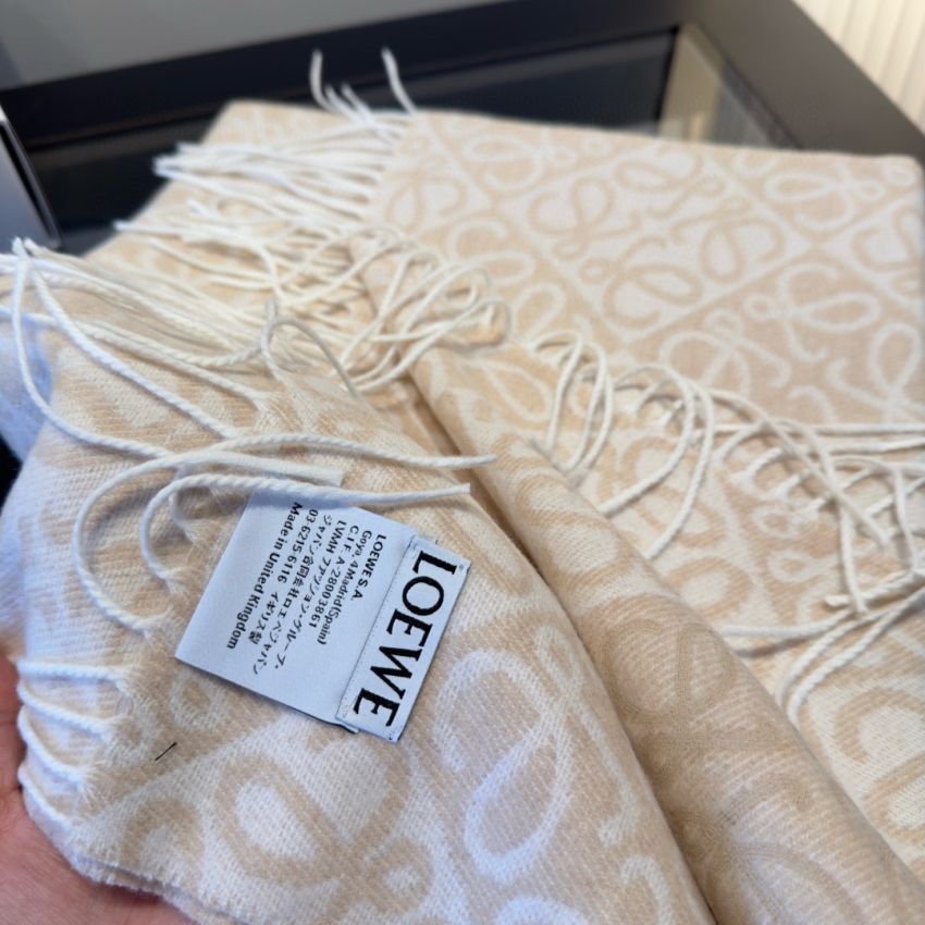 L0ew* Wool and Cashmere Anagram scarf