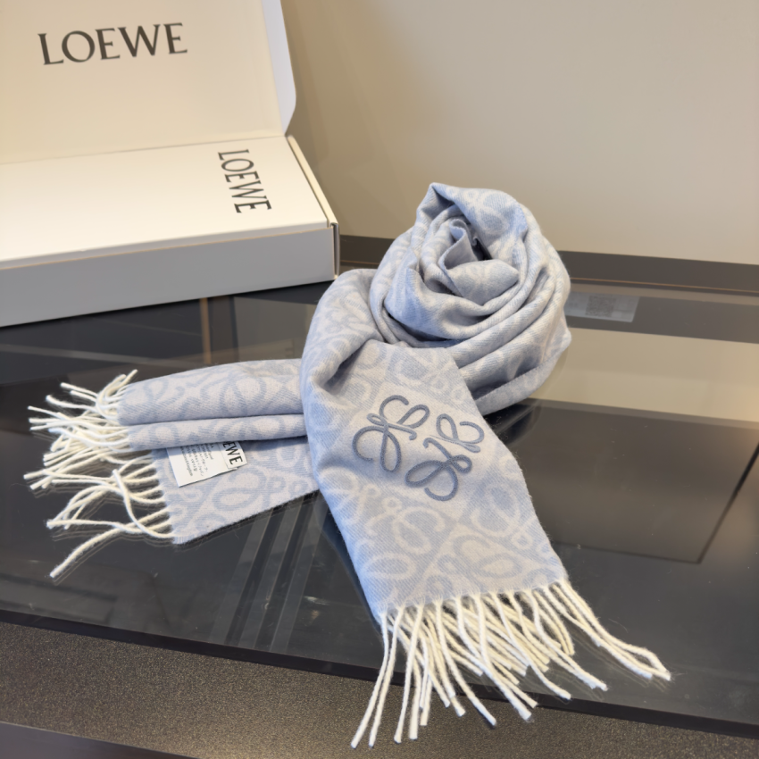 L0ew* Wool and Cashmere Anagram scarf