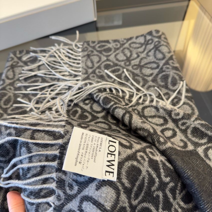 L0ew* Wool and Cashmere Anagram scarf