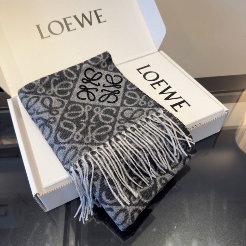 L0ew* Wool and Cashmere Anagram scarf