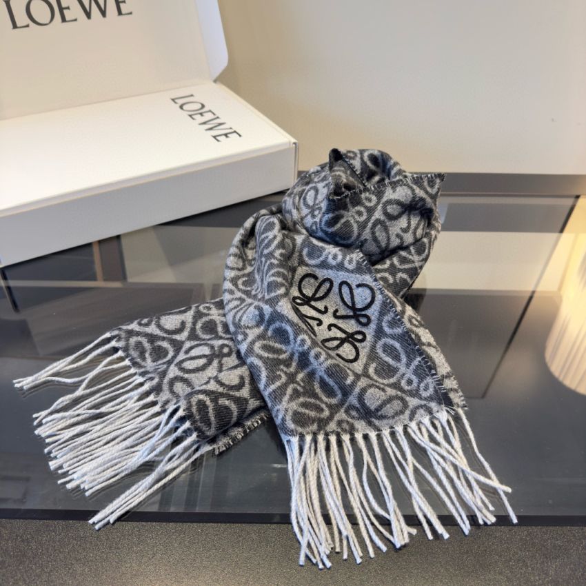 L0ew* Wool and Cashmere Anagram scarf