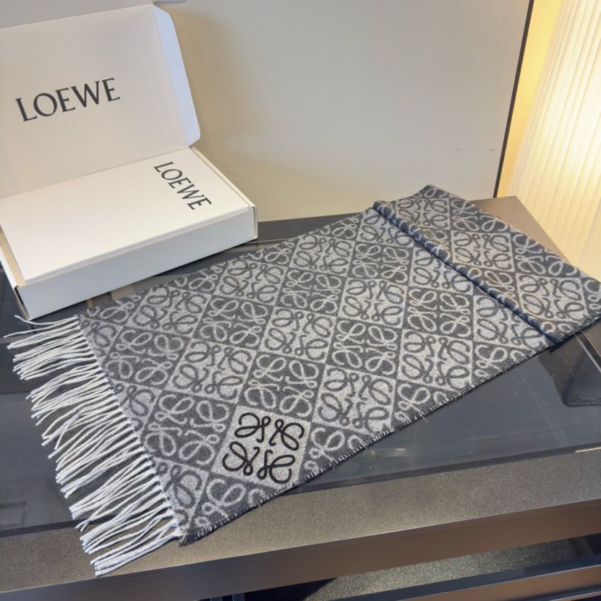 L0ew* Wool and Cashmere Anagram scarf