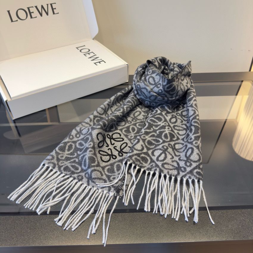 L0ew* Wool and Cashmere Anagram scarf
