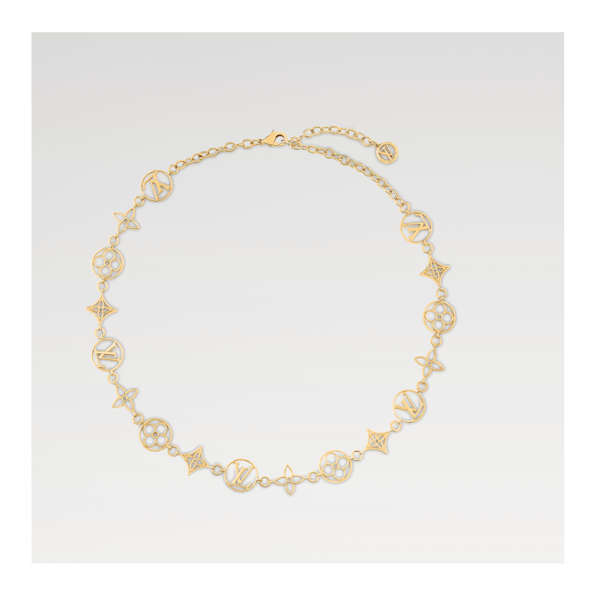 M01057 LV Lace Necklace