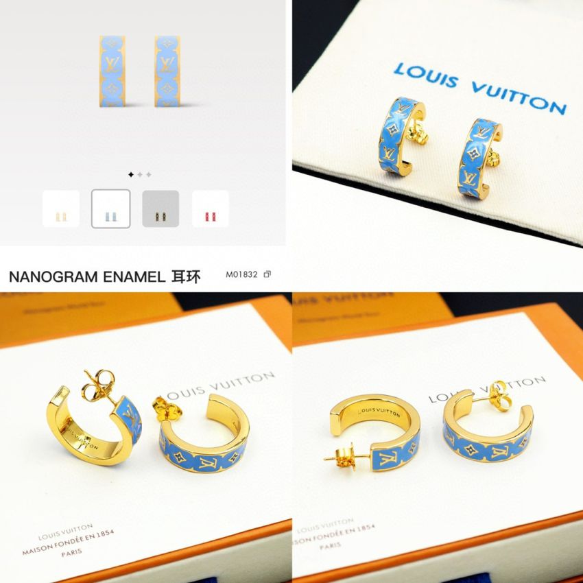 LV Nanogram Enamel Earrings
