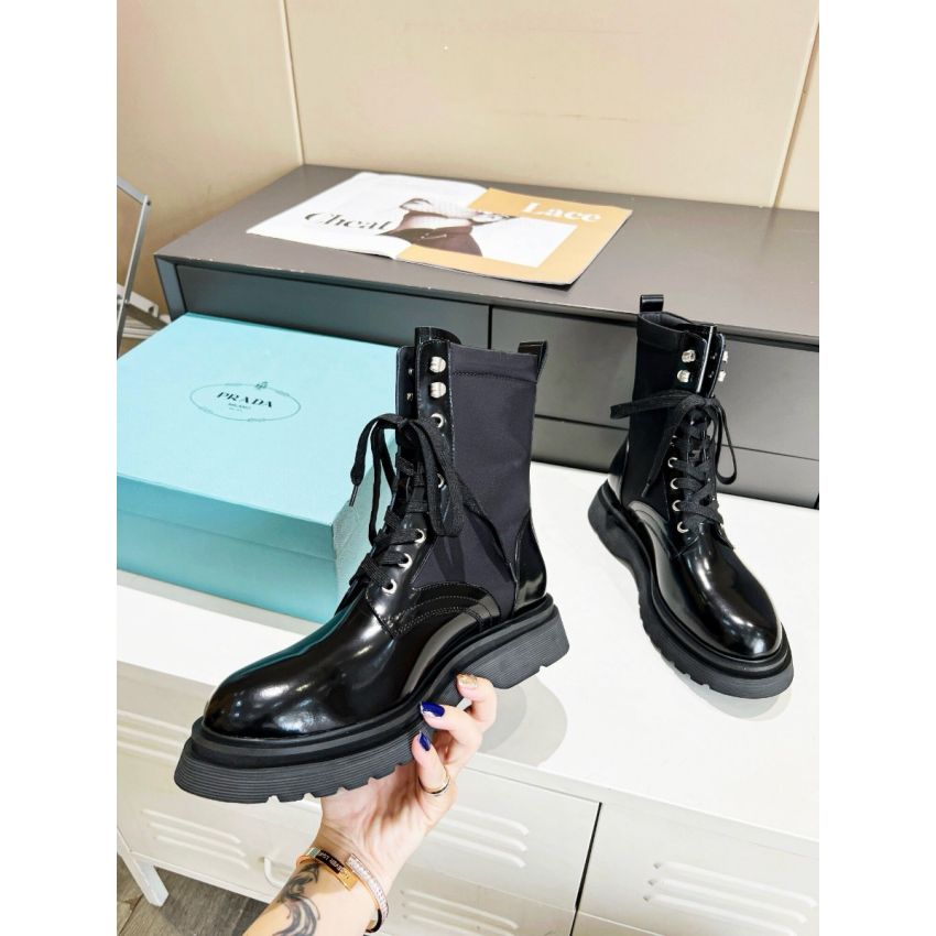 Pra*a Re-nylon and leather Boot, Size 35-41