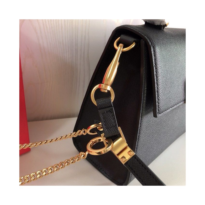 Small Vsling Grainy Calfskin Handbag